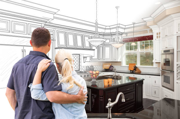 Custom kitchen cabinets installed in a Ellsworth home